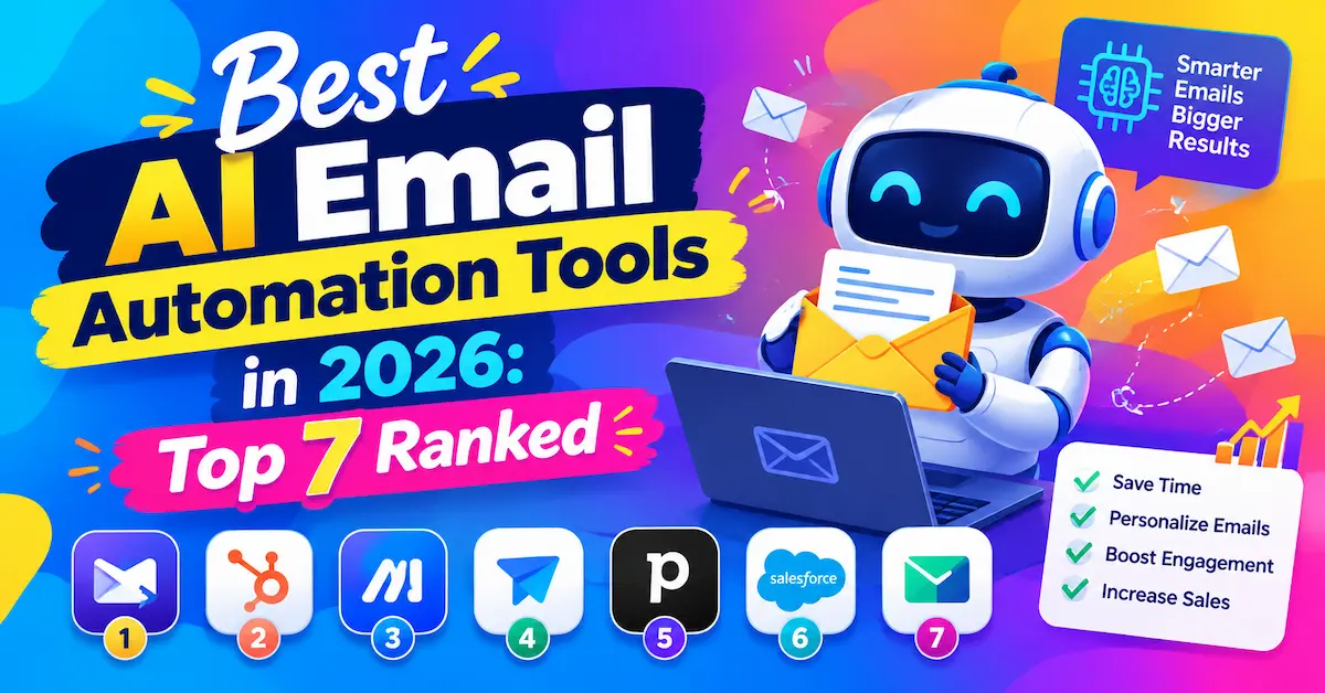 Best AI email automation tools in 2026 ranked top 7 with email marketing and automation icons