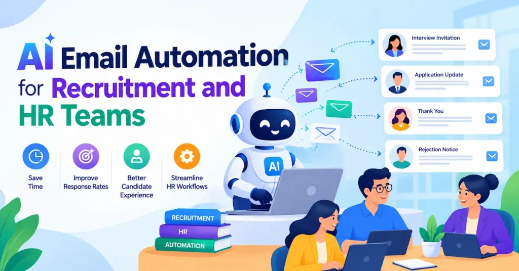 AI email automation for recruitment and HR teams to streamline candidate communication and hiring workflows.